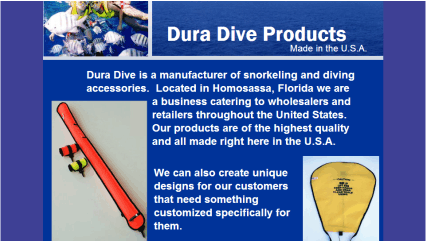 eshop at Dura Dive Products's web store for American Made products